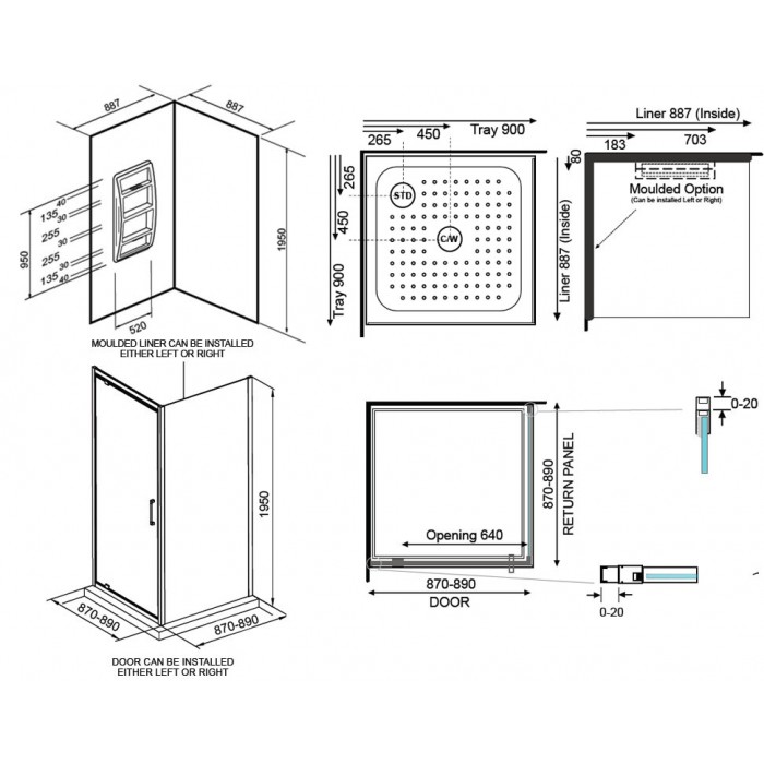 Budget Bathrooms 6134637 Shower Cubicle